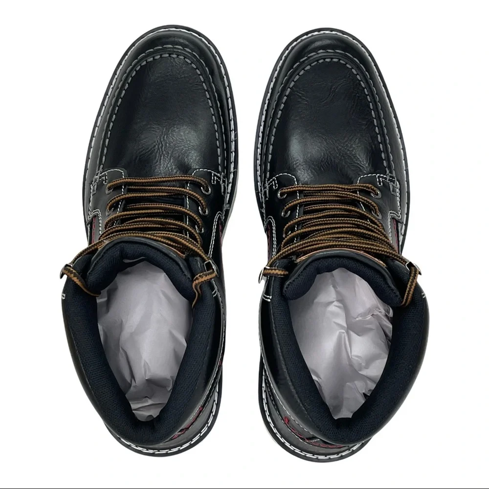 XRAY Black Faux Leather Cushioned Mens Ankle Boots - Picture 8 of 12